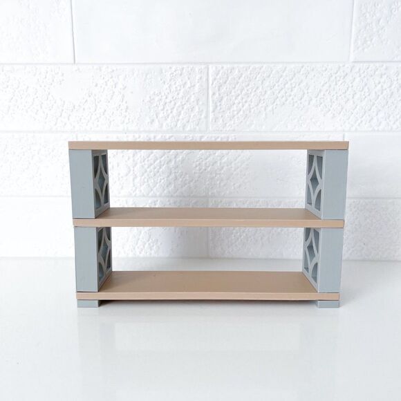 Miniature Barbie Integrity Doll Bookshelf - Mid-Century Modern Breeze Blocks 1:6 - Picture 4 of 4